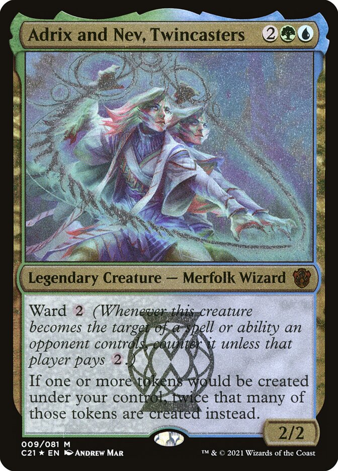 Adrix and Nev, Twincasters card front