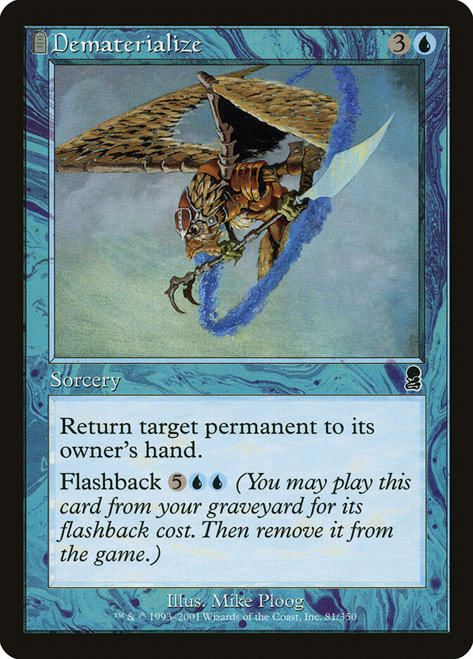 Dematerialize card front