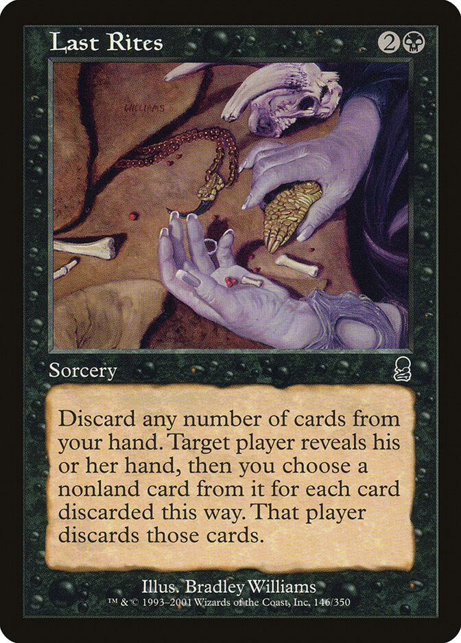Last Rites card front