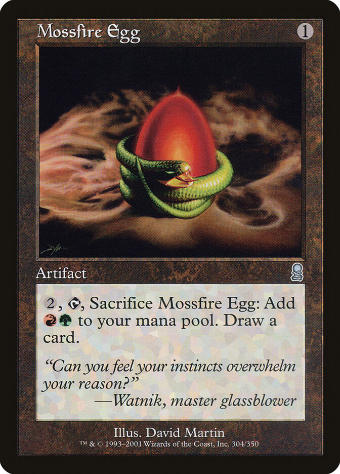 Mossfire Egg card front