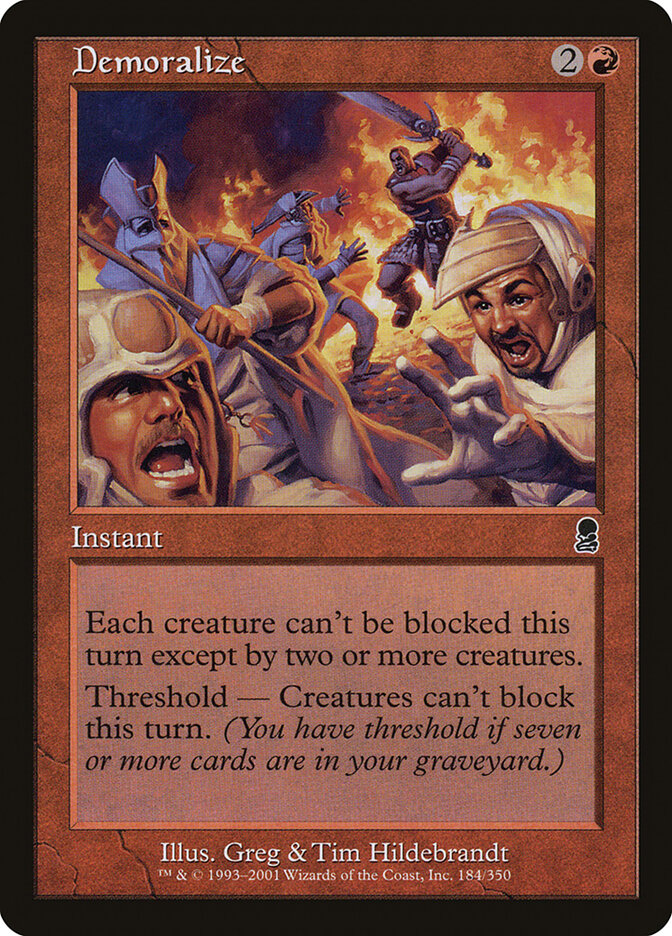 Demoralize card front