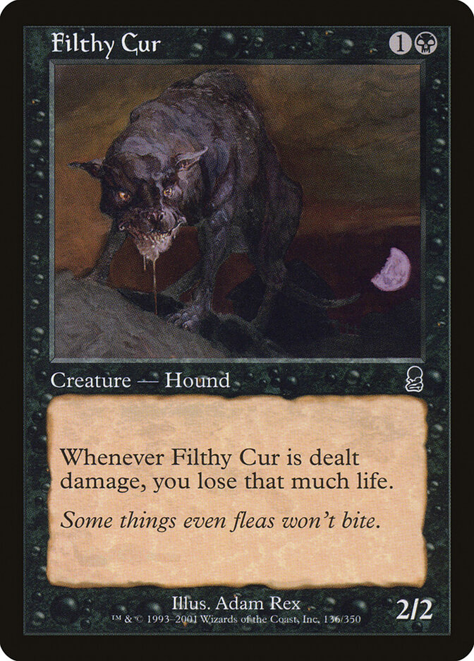 Filthy Cur card front