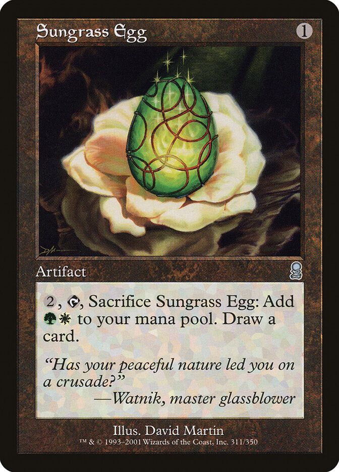 Sungrass Egg card front