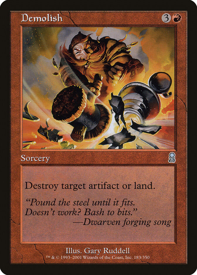 Demolish card front