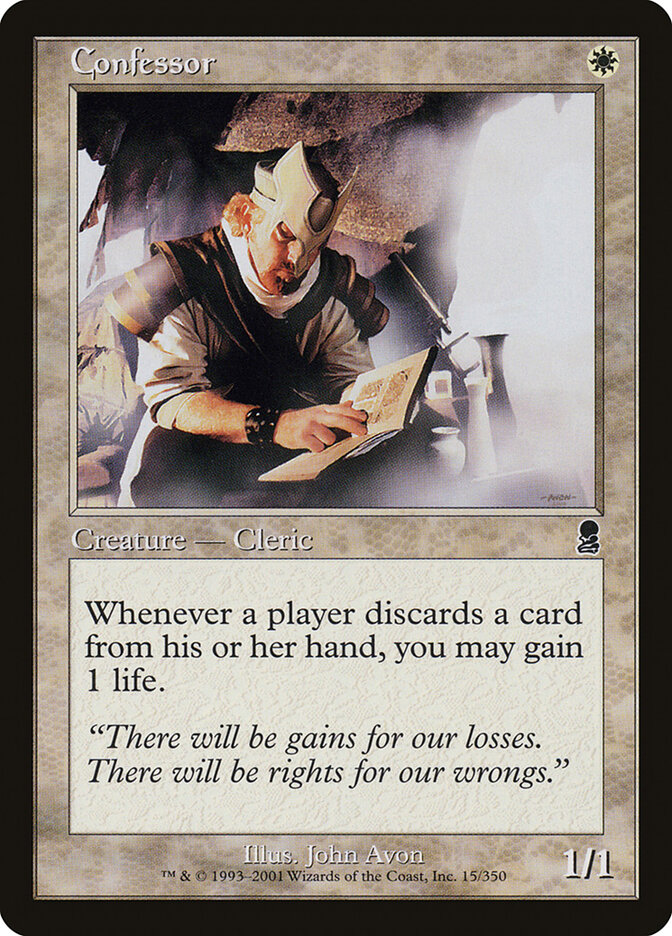 Confessor card front
