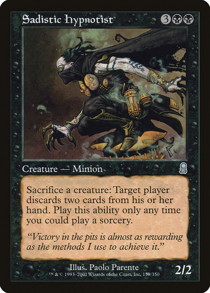 Sadistic Hypnotist card front