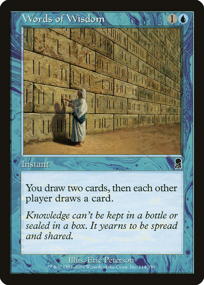 Words of Wisdom card front