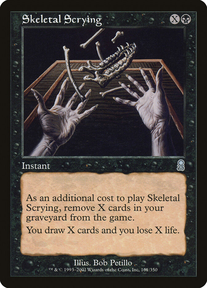 Skeletal Scrying card front