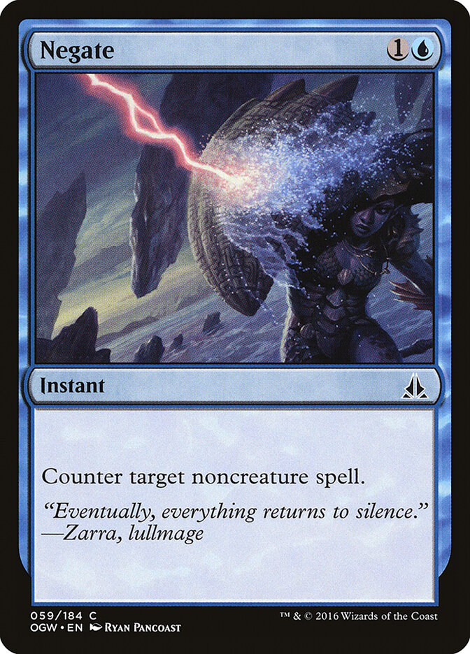 Negate card front