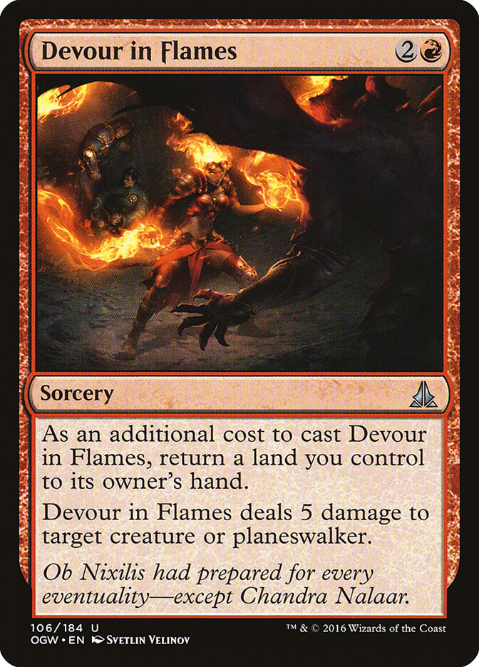 Devour in Flames card front