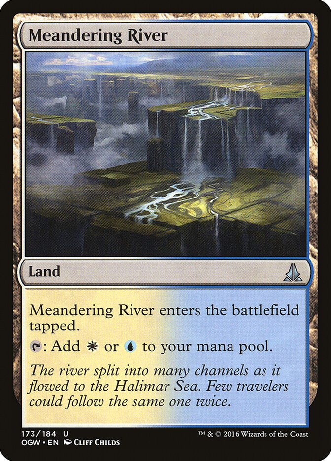Meandering River card front