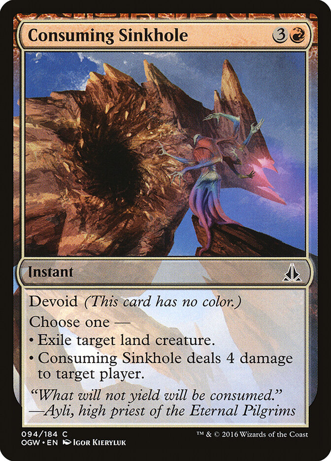 Consuming Sinkhole card front
