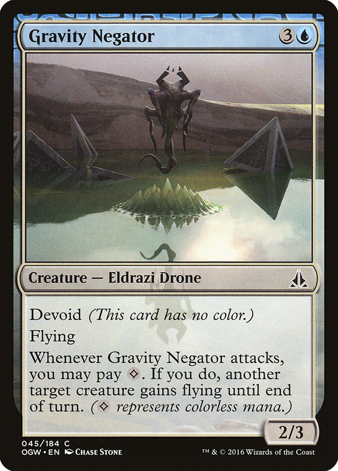 Gravity Negator card front