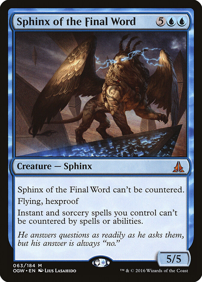 Sphinx of the Final Word card front