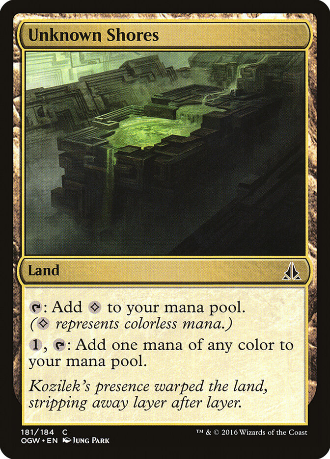 Unknown Shores card front