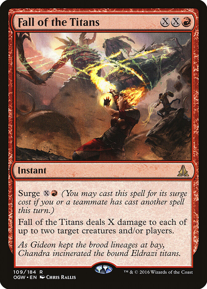 Fall of the Titans card front