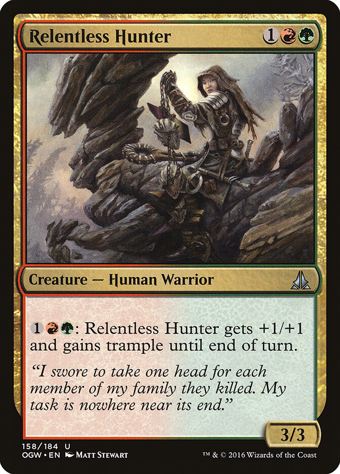 Relentless Hunter card front