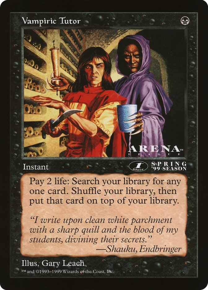 Vampiric Tutor card front