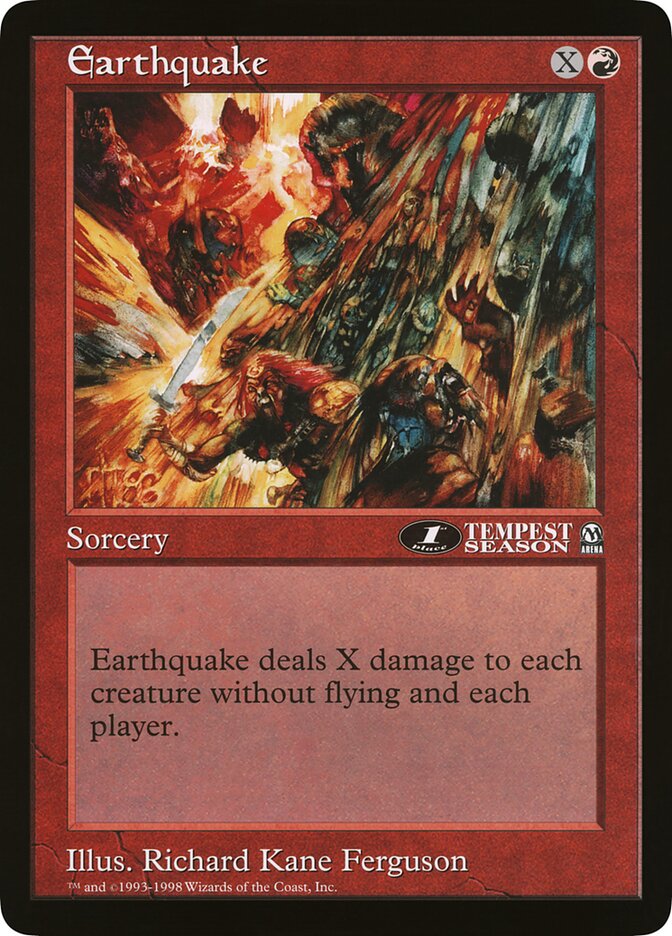 Earthquake card front