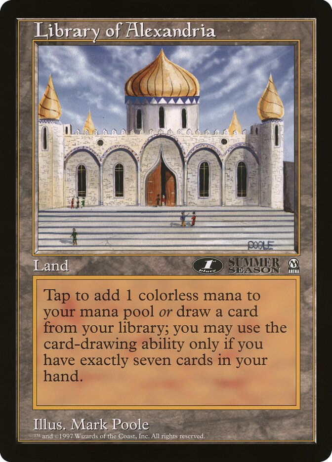 Library of Alexandria card front