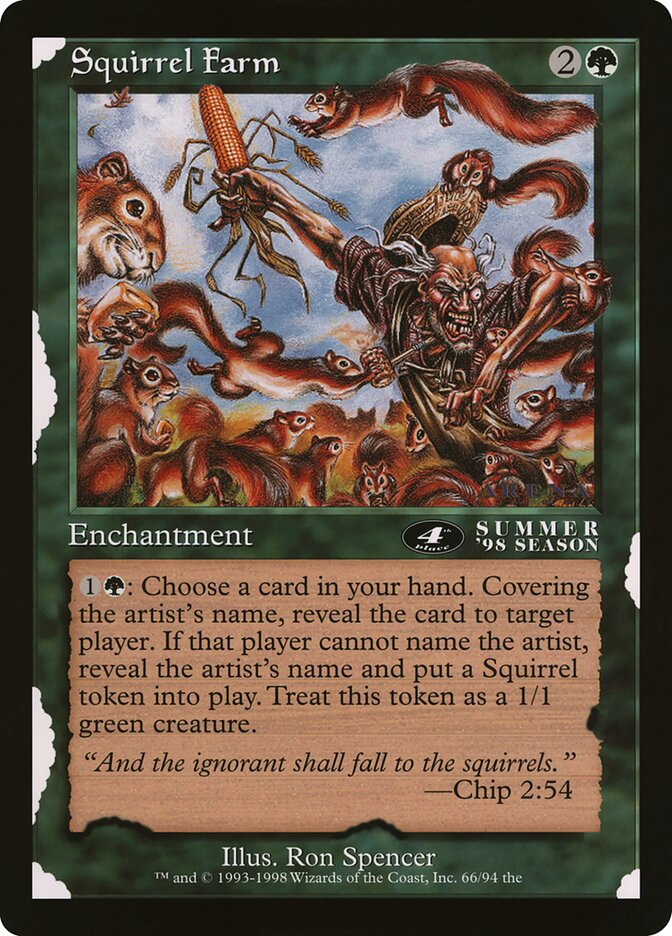 Squirrel Farm card front
