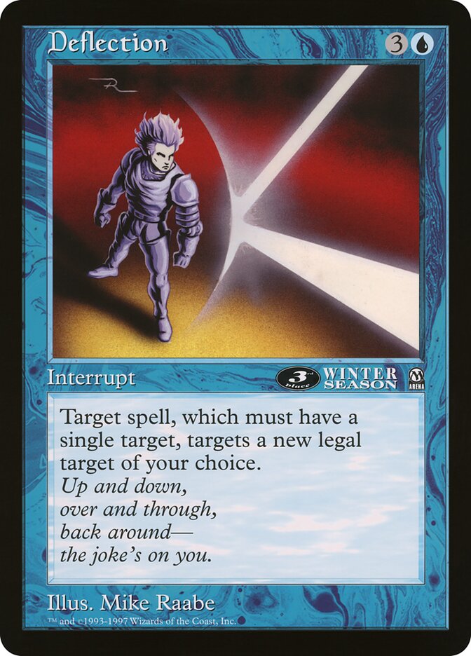 Deflection card front