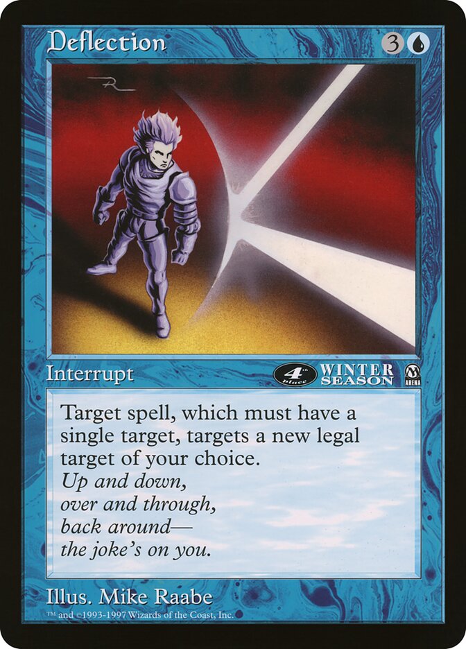 Deflection card front