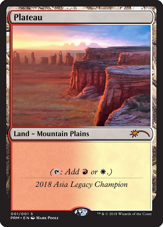Plateau card front