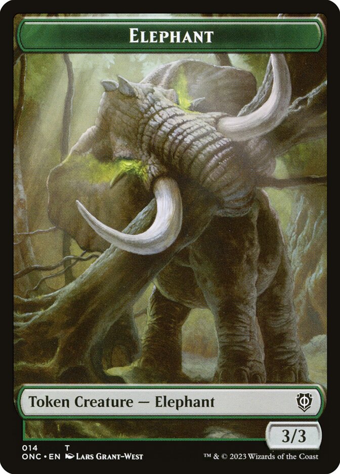 Elephant card front