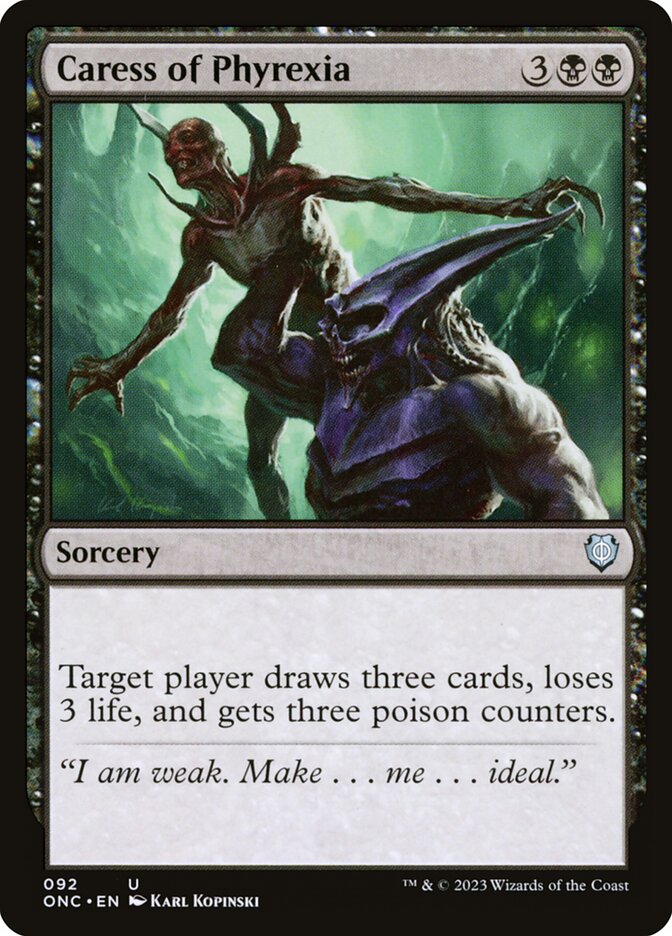 Caress of Phyrexia card front