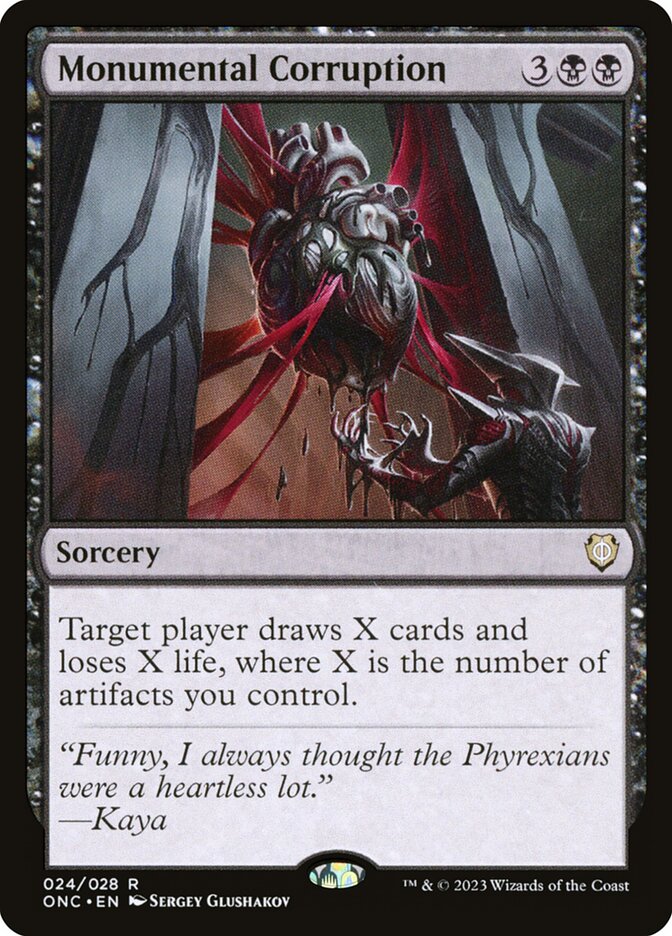 Monumental Corruption card front