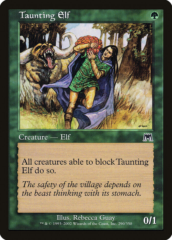 Taunting Elf card front