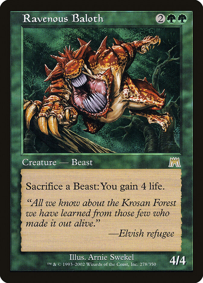 Ravenous Baloth card front