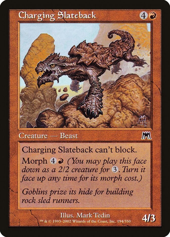 Charging Slateback card front