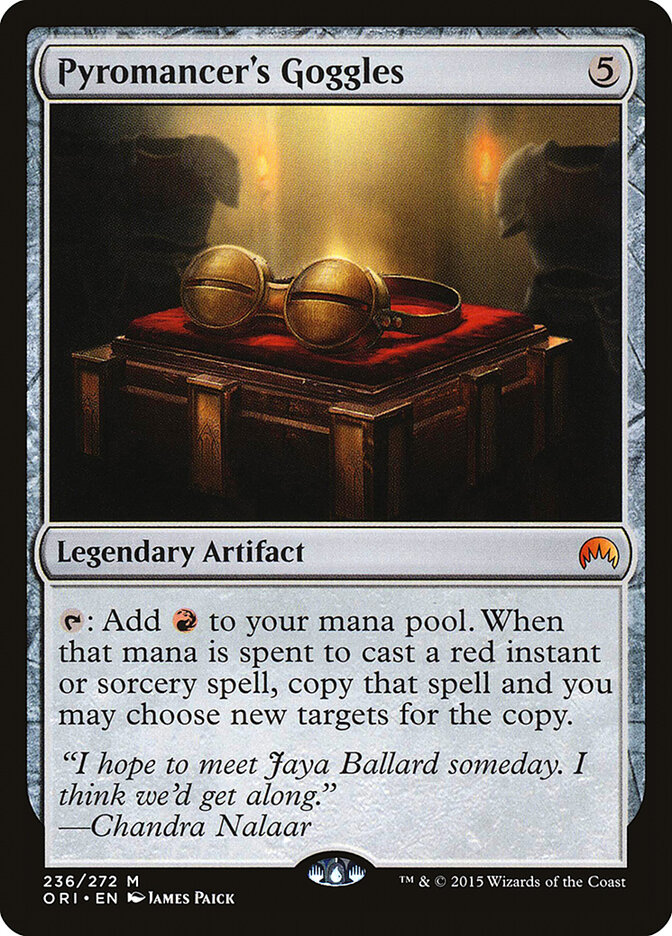 Pyromancer's Goggles card front