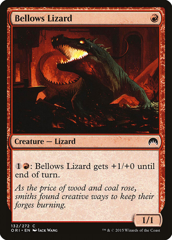 Bellows Lizard card front