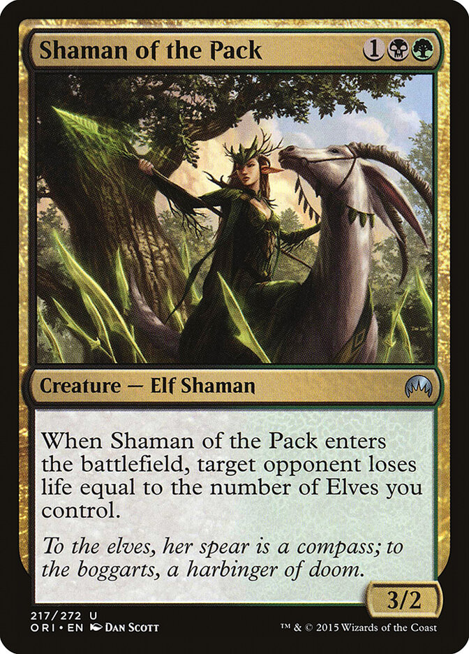 Shaman of the Pack card front