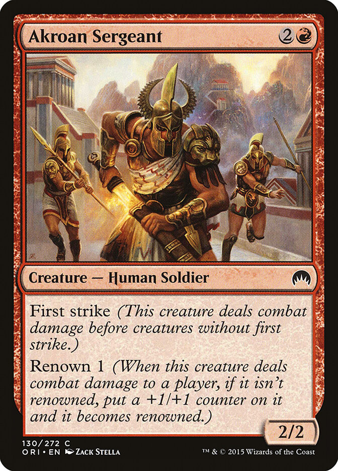 Akroan Sergeant card front