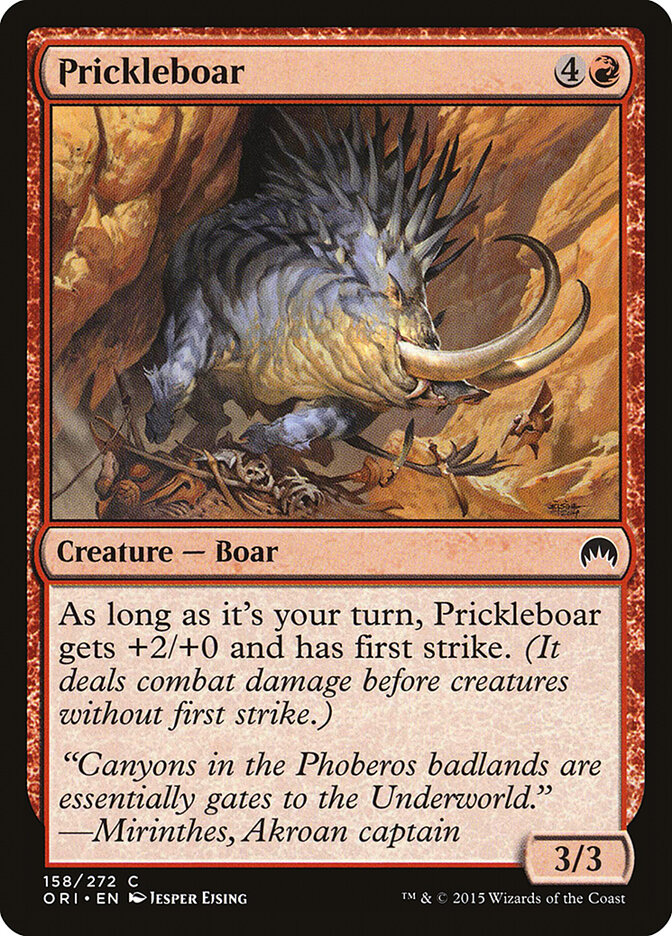 Prickleboar card front