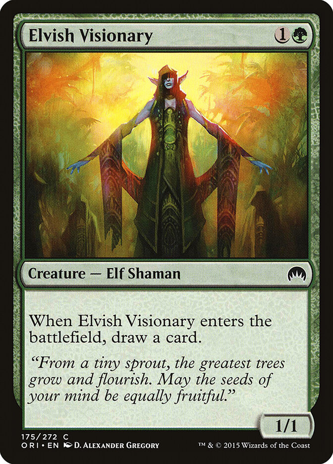 Elvish Visionary card front