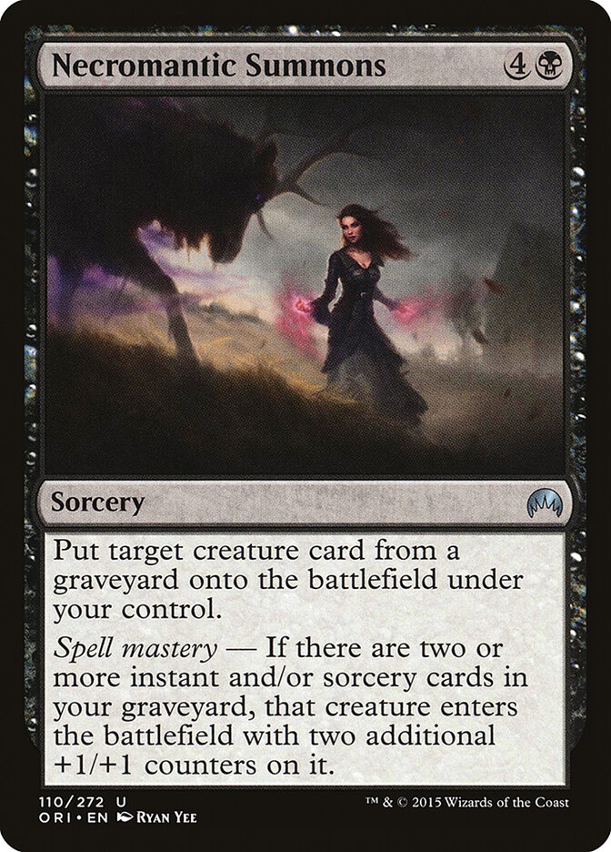 Necromantic Summons card front
