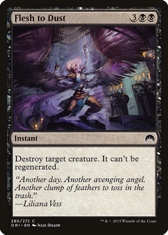 Flesh to Dust card front