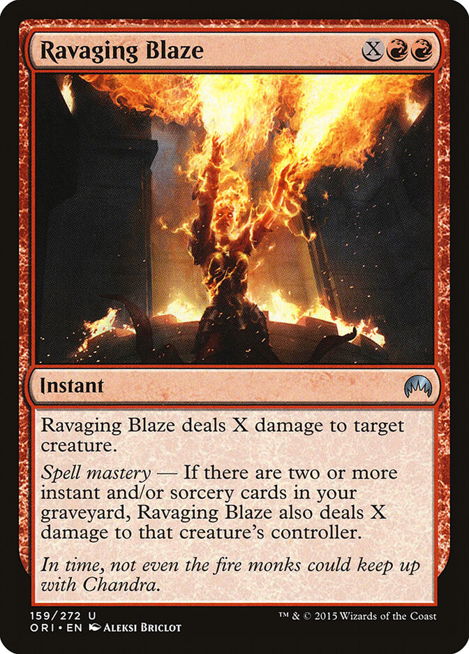 Ravaging Blaze card front