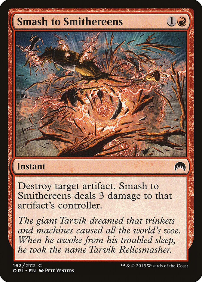 Smash to Smithereens card front