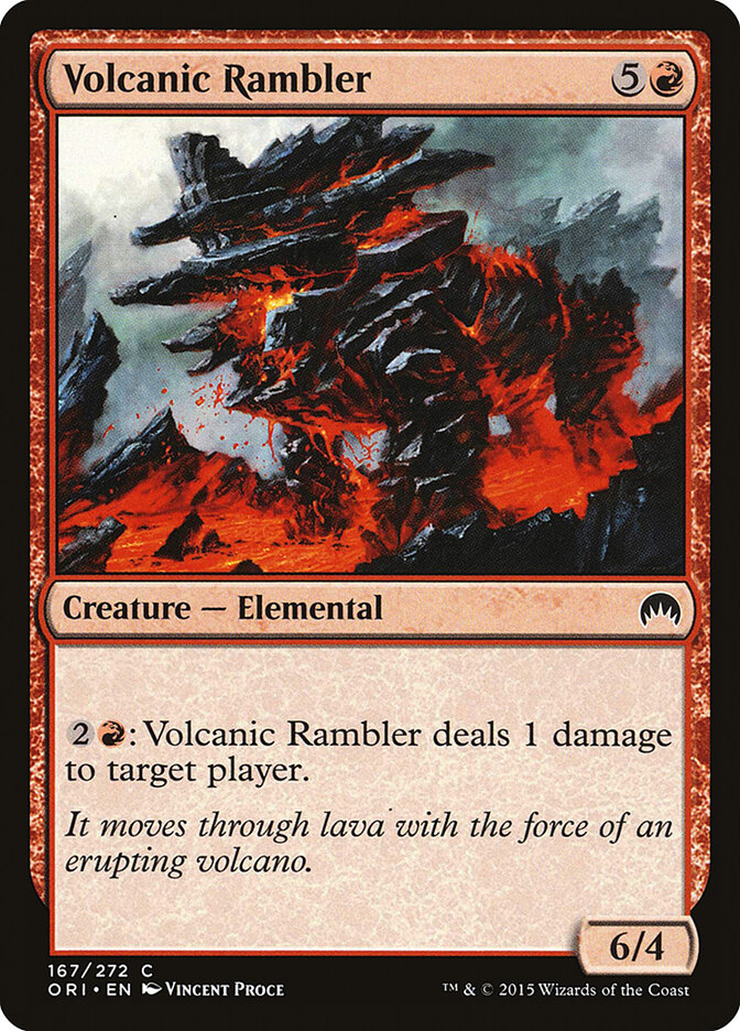 Volcanic Rambler card front