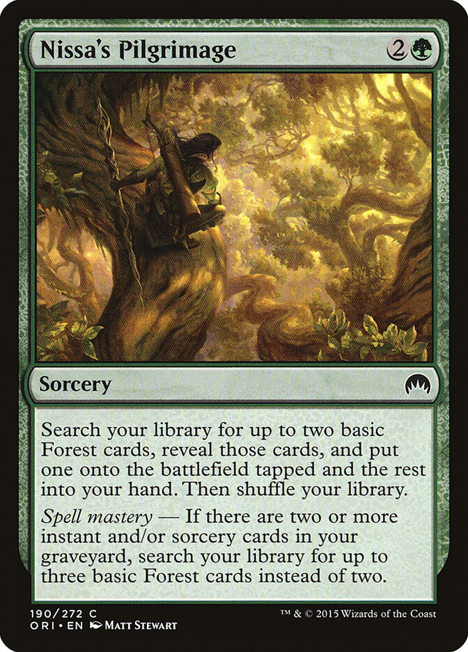 Nissa's Pilgrimage card front