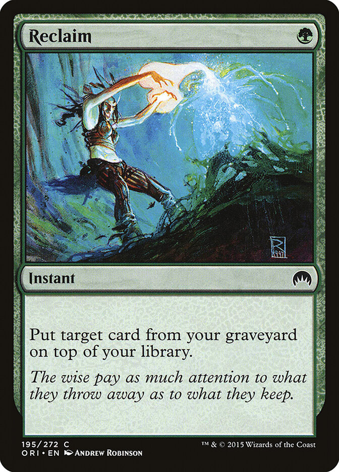 Reclaim card front