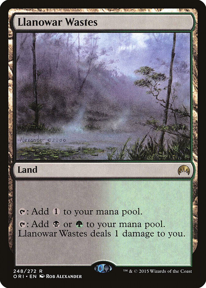 Llanowar Wastes card front
