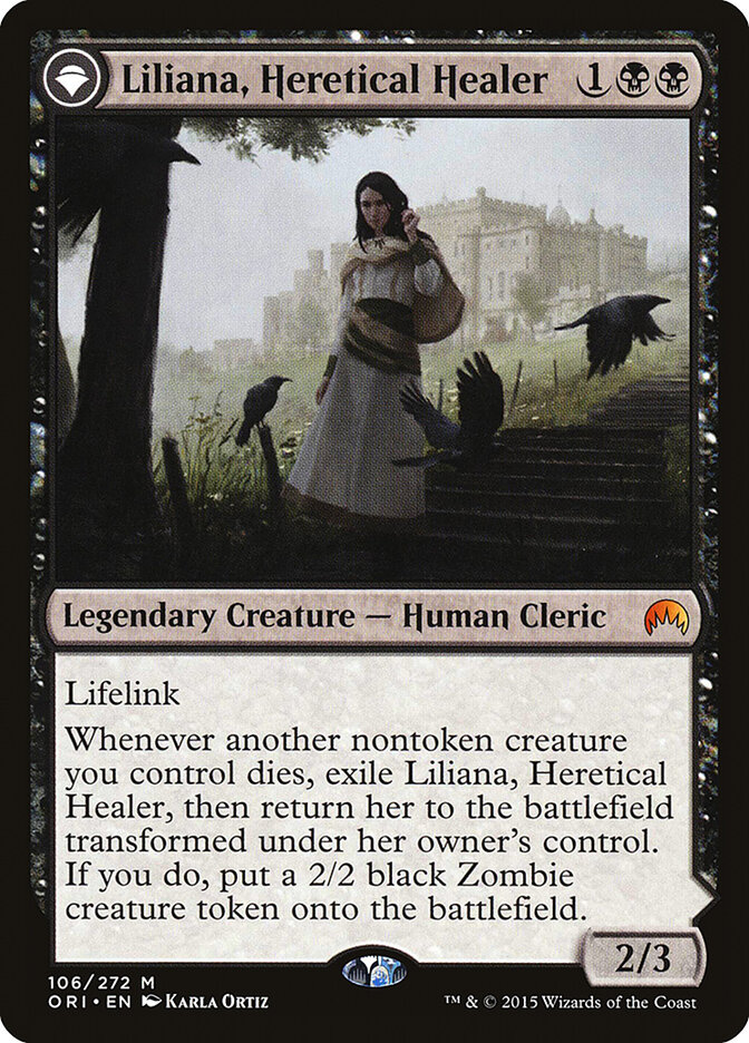 Liliana, Heretical Healer card front