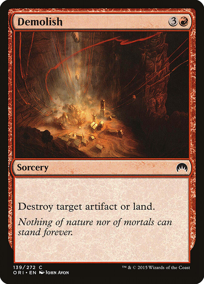 Demolish card front